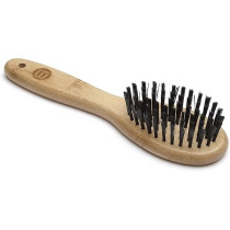 Mikki Bamboo Bristle Brush For Grooming Dog, Cat, Puppy, Small