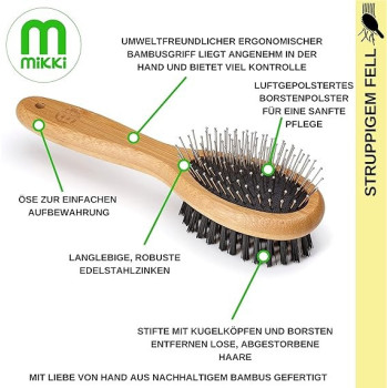 Mikki Bamboo Combi Brush, Eco-Friendly Bamboo, Small