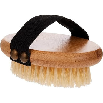 Mikki Bamboo Palm Bristle Brush For Gentle Grooming For Short Hair Smooth Coats