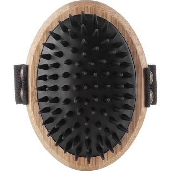 Mikki Bamboo Palm Brush, Moulting Massage Palm Brush For Gentle Grooming, Medium