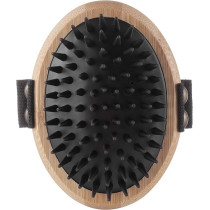 Mikki Bamboo Palm Brush, Moulting Massage Palm Brush For Gentle Grooming, Medium