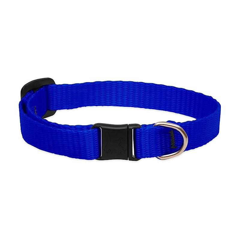 Lupinepet Basic Solids Safety Cat Collar Adjustable Fit, Blue
