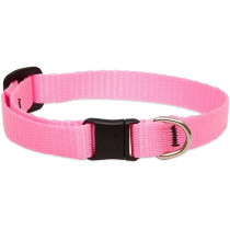 Lupinepet Basic Solids Safety Cat Collar Adjustable Fit, Pink
