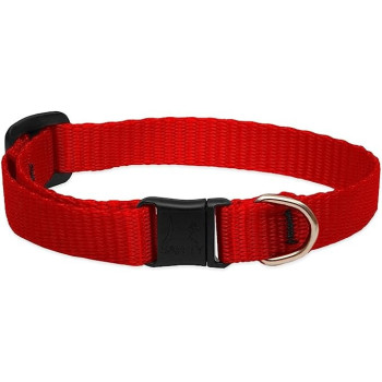 Lupinepet Basic Solids Safety Cat Collar Adjustable Fit, Red