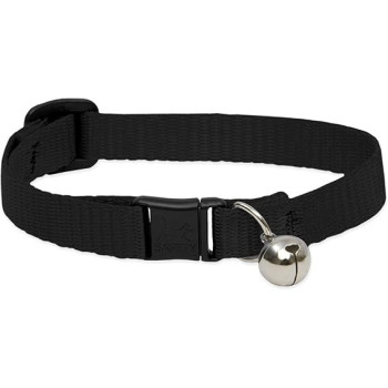 Lupinepet Cat Collar With Bell, Black, 1/2 Inch