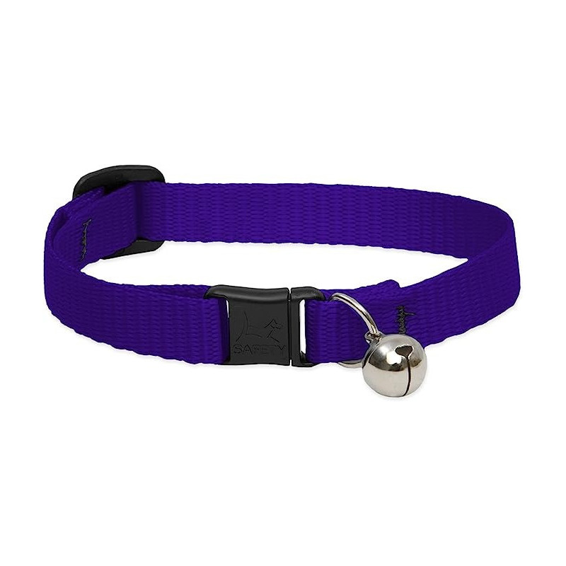 Lupinepet Cat Collar With Bell Basics, Purple, 1/2 Inch