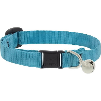 Lupinepet Cat Collar With Bell Basics, 1/2 Inch Width , 8/12 Inch, Aqua