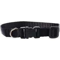 Lupinepet Basics 1/2 Inch Width Adj Collar, 12 Inch, Black