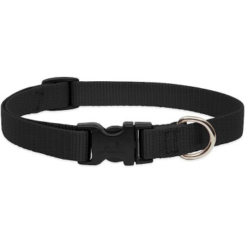 Lupinepet Dog Collar 15/25 Inche, 3/4 Inch Width, Black