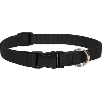 Lupinepet Dog Collar 15/25 Inche, 3/4 Inch Width, Black