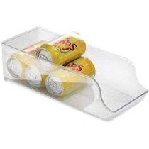 InterDesign Plastic Fridge Binz Soda Can Organizer, Clear
