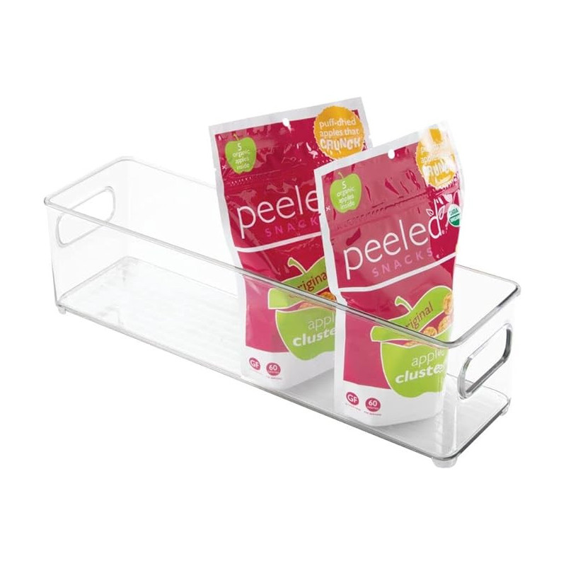 Idesign Plastic Refrigerator And Freezer Storage Bin, Bpa Free Organizer For Kitchen, Garage, Basement, Small, Clear