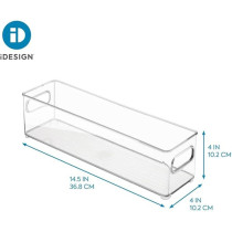 Idesign Plastic Refrigerator And Freezer Storage Bin, Bpa Free Organizer For Kitchen, Garage, Basement, Small, Clear