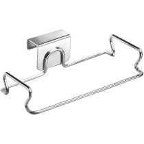 Interdesign Classico Over The Cabinet Plastic Bag Hanger, Chrome