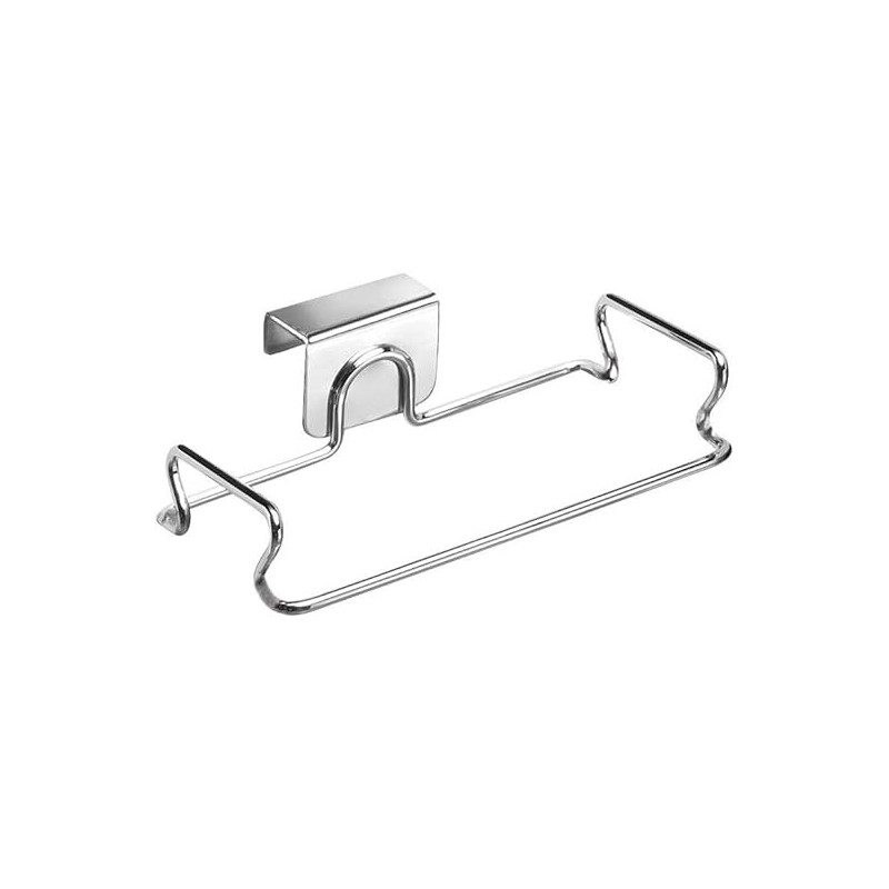 Interdesign Classico Over The Cabinet Plastic Bag Hanger, Chrome