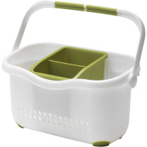 Addis Sink Caddy, White/Grass Green