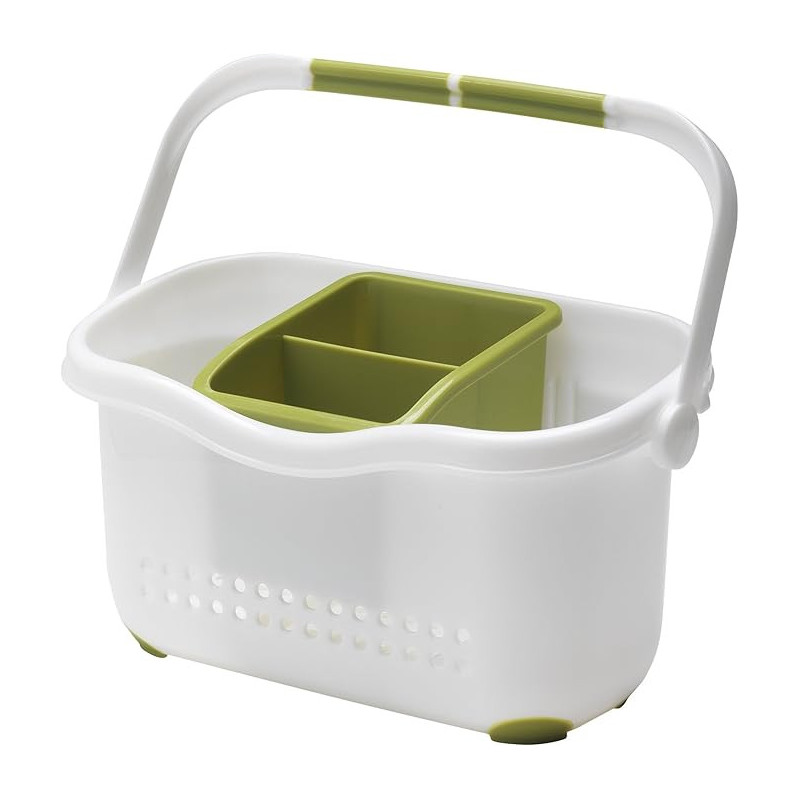 Addis Sink Caddy, White/Grass Green
