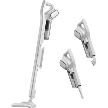 Deerma DX700 2-In-1 Handheld Vacuum Cleaner With Large Capacity Dust Box Low Noise Triple Filter Vertical Dust Collector 800ml, Multi-Function - White