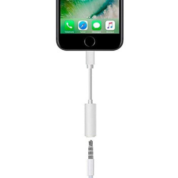 Headphone Jack Adapter For iPhone 7, White