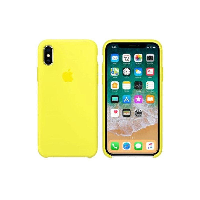 Reer Silicone Soft Case Cover For iPhone XS Max, Yellow