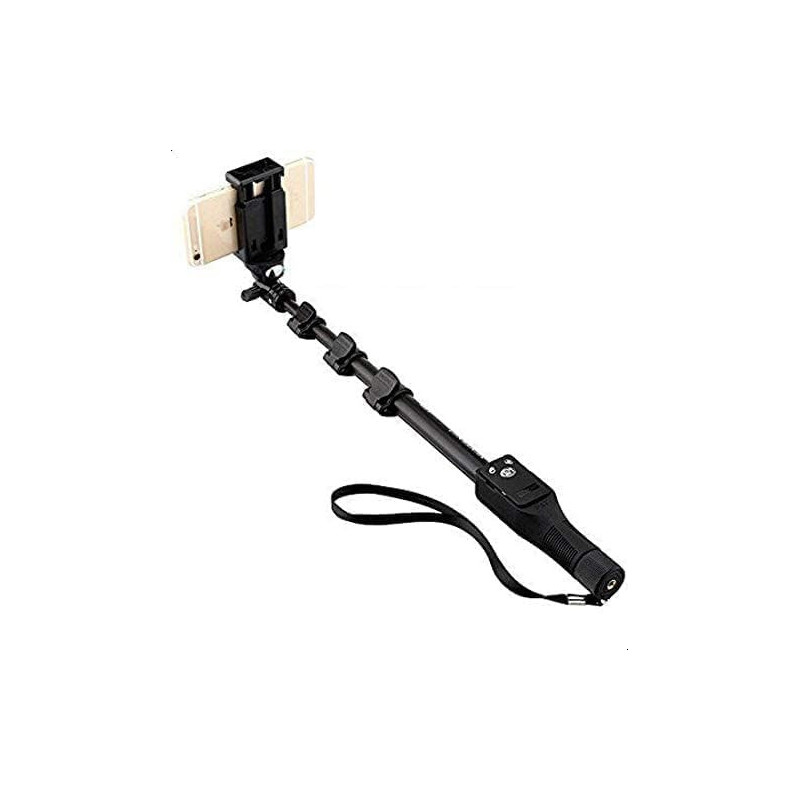 Yunteng Bluetooth Monopod Selfie Stick For Mobile Phones, Black