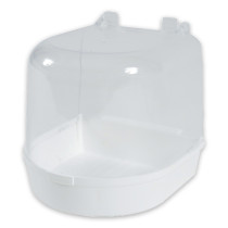Zolux Bird Bath Outdoor Providing A Convenient And Secure Bathing Area For Your Pet Birds, Curved, White