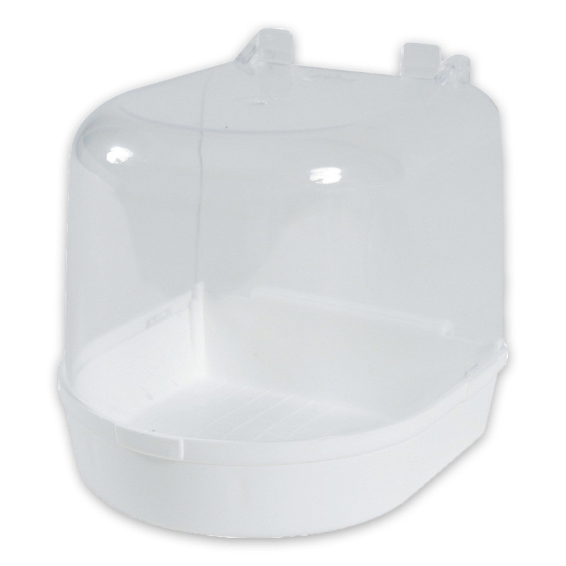 Zolux Bird Bath Outdoor Providing A Convenient And Secure Bathing Area For Your Pet Birds, Curved, White