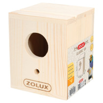 Zolux Bird Nesting Box Classic 125, Providing A Cozy, Secure Environment For Nesting, Brown