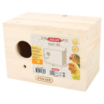 Zolux Bird Nesting Box Duo 160 Providing A Cozy, Secure Environment For Nesting, Brown