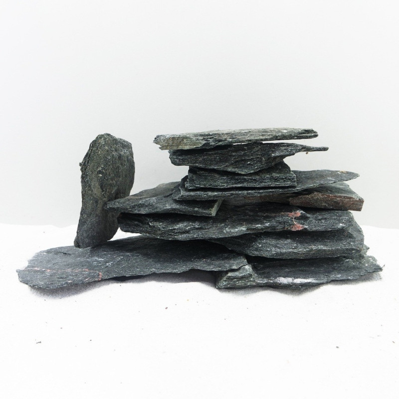 Sv Aquarium Deco Black Slate Rock, Large, 23-28 cm