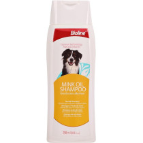 Bioline Mink Oil Dog Shampoo, Gives The Skin A Silky Sheen, 250 Ml