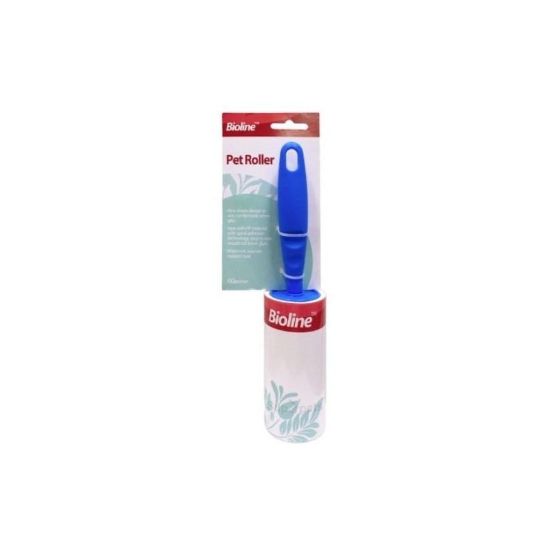 Bioline Pet Hair Remover Lint Roller, 60 Pieces, Blue And White