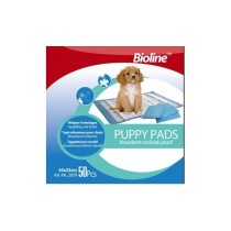 Bioline Puppy Pads, Absorbent And Leak-Proof, 45 x 33 Cm, 50 Pieces