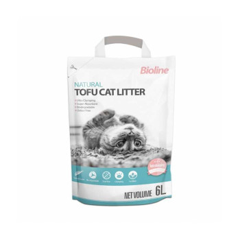 Bioline Natural Tofu Cat Litter, Original, 6 Litre