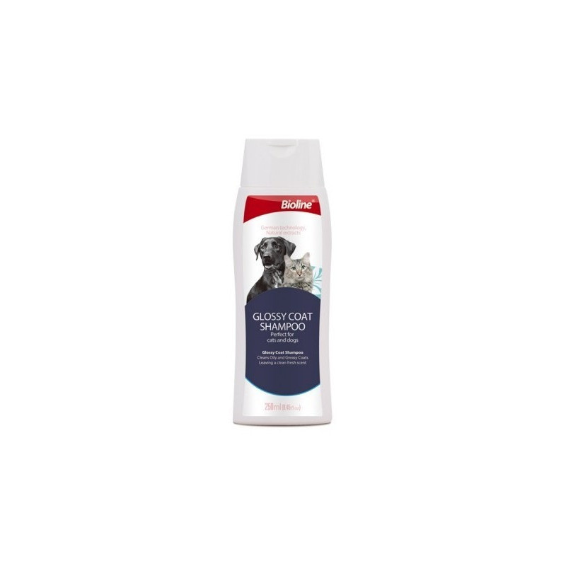 Bioline Glossy Coat Shampoo For Dogs And Cats, 250 Ml
