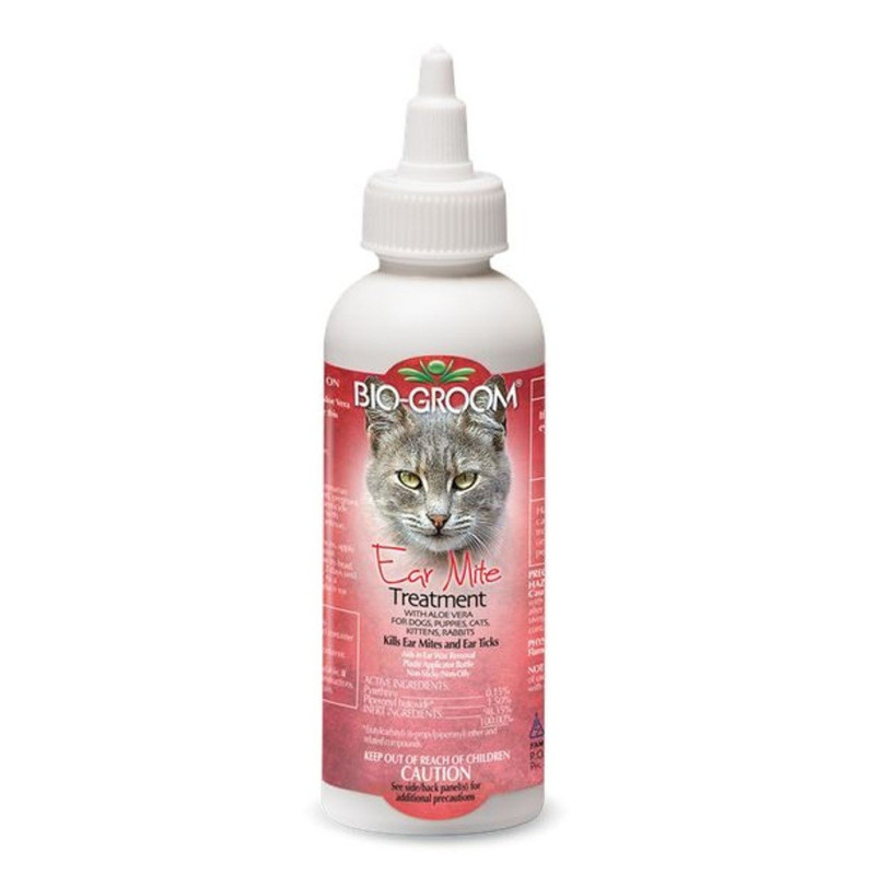 Bio Groom Ear Mite Treatment With Aloe Vera For Dogs And Cats, 29.6Ml