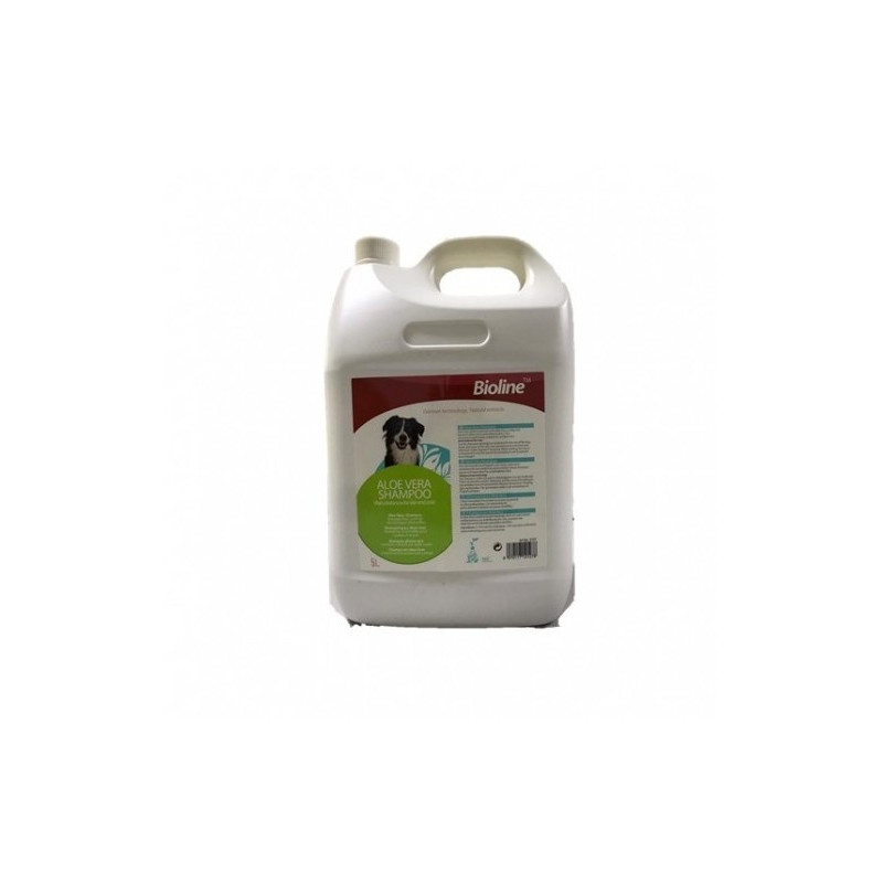 Bioline Aloe Vera Dog Shampoo Suitable For Sensitive Skin, White, 5L