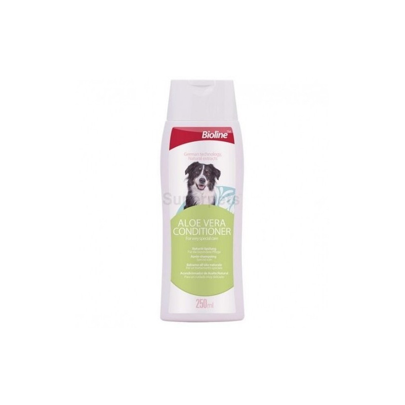 Bioline Aloe Vera Dog Conditioner Skin-Friendly Formula, White, 250Ml