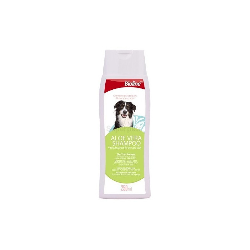 Bioline Aloe Vera Shampoo For Dogs Removing Dirt, Debris, And Odors, 250Ml