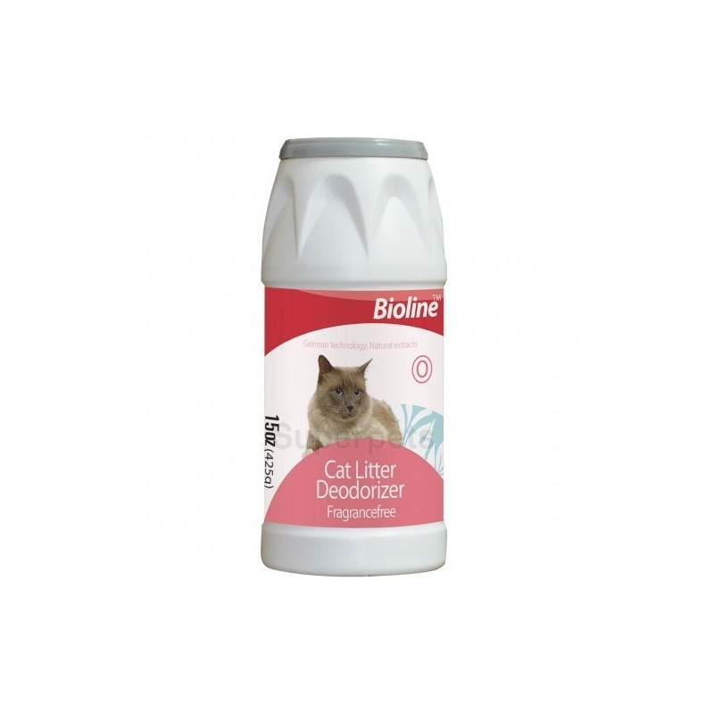 Bioline Cat Litter Deodorizer Fragrance Free, Natural Eco Friendly, 425G