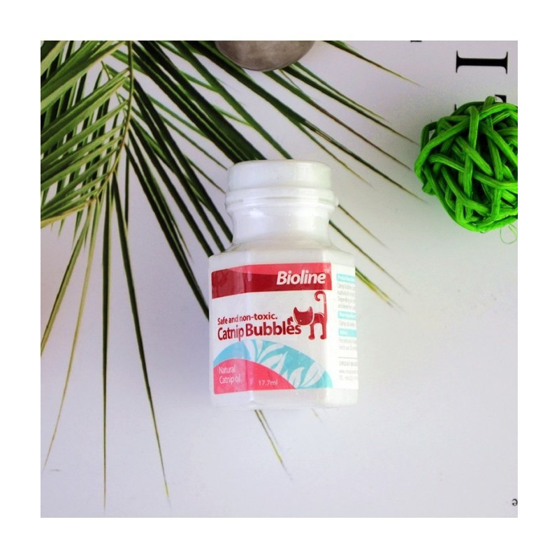 Bioline Catnip Bubbles Make The Cat Soothing Mood, Relax And Excited, 17.7Ml