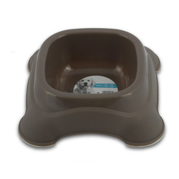 M-Pets Plastic Single Bowl For Dog, Anti-Slip, 2300Ml (Grey)