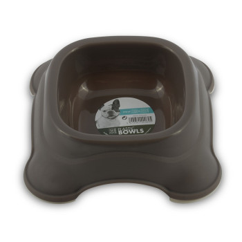 M-Pets Plastic Single Bowl For Dog, Anti-Slip, 775Ml (Grey)