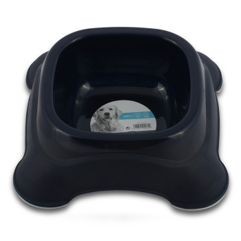 M-Pets Plastic Single Bowl For Dog, Anti-Slip, 2300Ml (Navy Blue)