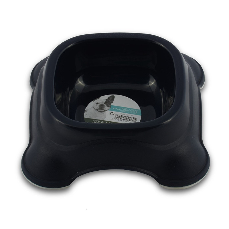 M-Pets Plastic Single Bowl For Dog, Anti-Slip, 775Ml (Navy Blue)