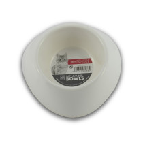 M-Pets Melamine Single Bowl For Cat, 200Ml (White)