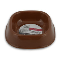 M-Pets Plastic Single Bowl For Cat, 200Ml (Brown)