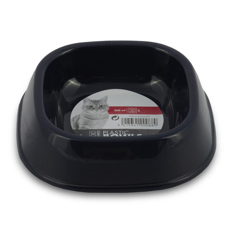 M-Pets Plastic Single Bowl For Cat, 200Ml (Navy Blue)