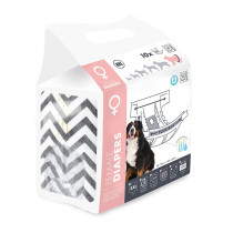 M-Pets Female Dog Diapers, XXl (48-70 Cm), 10 Pack