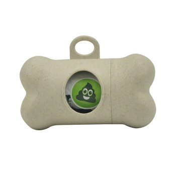 M-Pets Poo Bamboo Waste Bags Dispenser Plus 15 Bags, 22 x 32 Cm